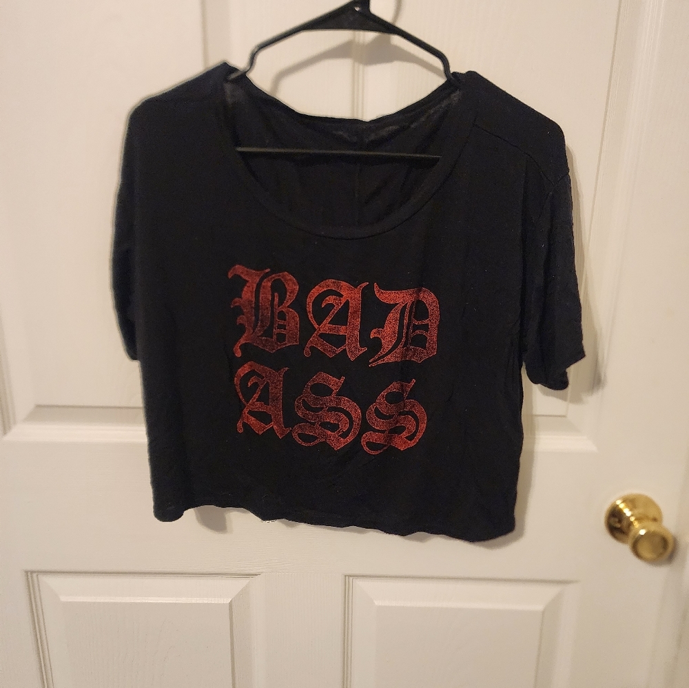 Badass women's crop top size L